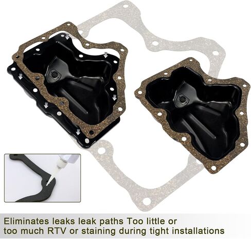 Engine Oil Pan Gasket Set Compatible with Chevy/GMC/Cadillac 5.3 6.2 V8 2014-2018 Silverado Sierra 1500 2015-2020 Yokon Suburban Yokon XL Tahoe 2015-2020 Escalade Escalade ESV Replace#OS 30893 in Saudi Arabia