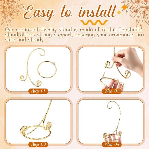 1 PCS Ornament Display Stand 7.5 H Holder Stand حامل شنقا حامضة الحامل الجوي حامل الشنق لعيد الميلاد منزل حفل زفاف (الذهب) in Kuwait