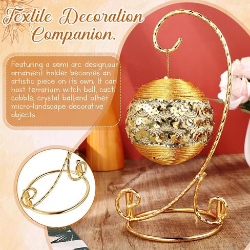 1 PCS Ornament Display Stand 7.5 H Holder Stand حامل شنقا حامضة الحامل الجوي حامل الشنق لعيد الميلاد منزل حفل زفاف (الذهب) in Kuwait