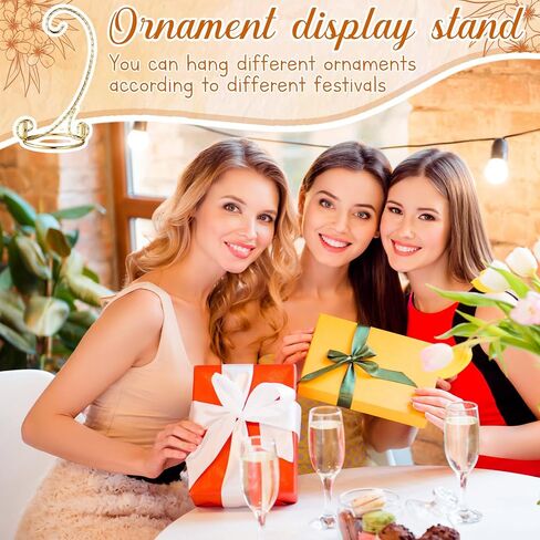 1 PCS Ornament Display Stand 7.5 H Holder Stand حامل شنقا حامضة الحامل الجوي حامل الشنق لعيد الميلاد منزل حفل زفاف (الذهب) in Kuwait