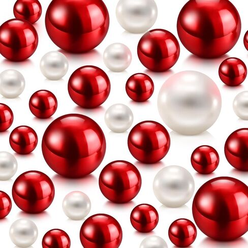 junkin 300 pcs مزهرية الحشو فو فو المزهرية حبات المكياج لا يوجد حفرة اللمعان اللؤلؤة أحجام مختلطة لأحجام مستديرة لحفل الزفاف ، تزيين الطاولة الزمنية عيد ميلاد الحزب ، 8/14/20 مم (الذهب) in Kuwait