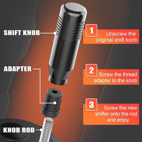 aikeec Gear Shifter Knobs and Adapter Compatible with Logitech G29 G920 G923 G27 Driving Force Stick Aluminum Weighted Shift Knob Gear Shifting Lever Handle (Black) in Kuwait