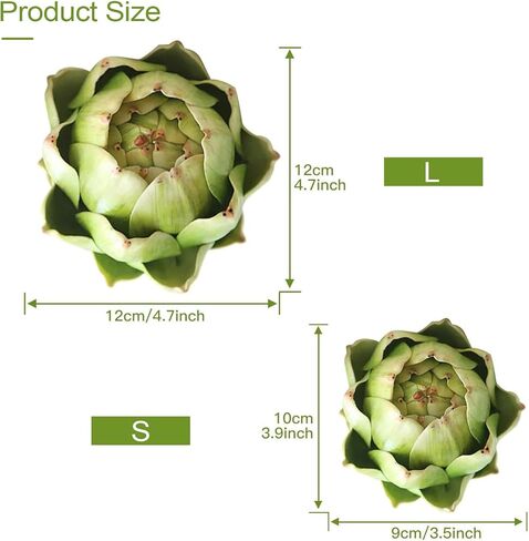 الخرشوف الاصطناعي الخضار فو البلاستيك الخرشوف حفل زفاف الجدول المنزل البلاستيك زهرة الديكور (3 قطعة) in Kuwait