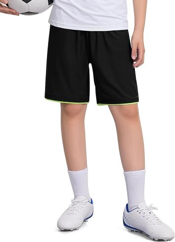 Boys Athletic Shorts Quick Dry Basketball Soccer Running Gym Summer Mesh Sports Shorts for Kids in Kuwait