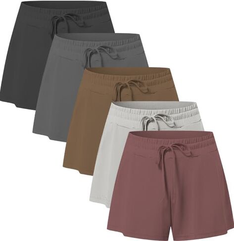 5 Pack: Womens SuperSoft Comfy Stretch Pajama Lounge Shorts Elegant Sleepwear Cozy Pajama Bottoms Cute Sleep Shorts in Saudi Arabia