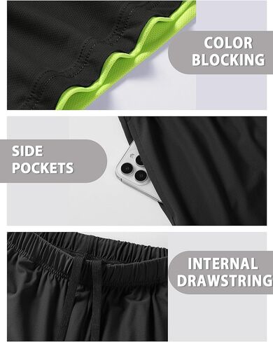 Boys Athletic Shorts Quick Dry Basketball Soccer Running Gym Summer Mesh Sports Shorts for Kids in Kuwait