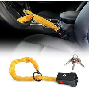 Steering Wheel Lock - Anti-Theft Device with 3 Keys, Universal Fit for Most Vehicles, Trucks, SUVs (70cm)