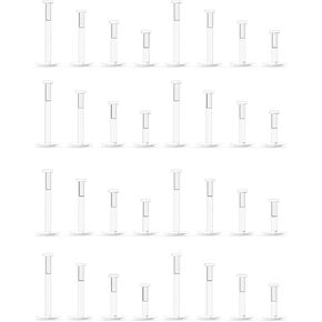 Prjndjw 16G flat back Clear Earrings for Sports Nose Studs Silicone Plastic tragus conch cartilage Earrings Piercing Retainers Monroe Medusa Lip Rings Stud Labret Piercing Jewelry for Work Surgery