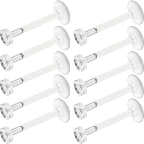 16pcs clear piercing retainers 16g أقراط واضحة للرياضة أكريليك واضحة للضغط العلوي من الخبراء الثقب للرياضة والعمل - 6-12 ملم الطول