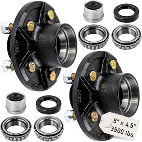 6 في 5.5 Trailer Idler Hub Kit لـ 5200 إلى 6000 رطل محور مقطورة #42 مع مجموعة محمل 15123 ومكسرات العجلة المخروطية 1/2 "
