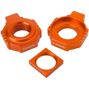 Tusk Racing Axle Blocks Orange Compatible with KTM 300 XC-W 2024-2025/250 SX-F 2023-2025/350 SX-F 2023-2025