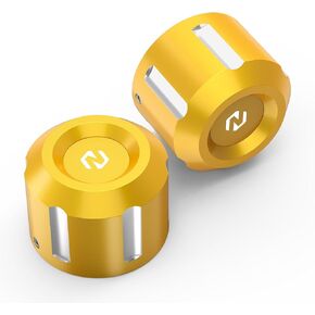 Gold Rear Axle Nut Covers Rear Axle Decorative Cover Compatible with Harley Road King Police FLHP 2017-2024, Electra Glide Standard FLHT 2017-2023, Replacement for 8020, See Fitment