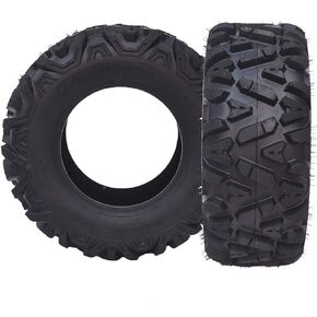 G‌arveeTech ‌Set of 2 UTV/ATV Tires 27x8-12 6PR Tubeless All-Terrain Tire - Off-Road, Rock, Sand & Street Use - Heavy Duty Puncture Resistant for Trail, Mud, Riding