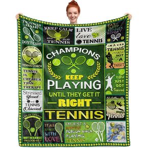 Tennis Gifts Women, Tennis Gifts for Men, Tennis Themed Gifts, Tennis Lover Gifts, Gifts for The Tennis Player Blanket 60"x 50"