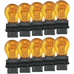 3157 لمبات 10 حزمة ، 12V P27/7W 3047 3057 3457 3757 4057 4157 المصباح المصغرة ، ضوء فرامل إشارة جانبي علامة الذيل بديل