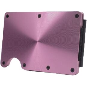 Neon Cat Aluminium RFID Card Card Wallet with Money Clip (Logo on Wallet ، Purple with Black Money Clip)