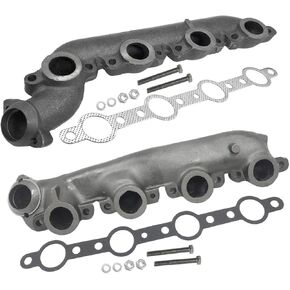 Right + Left Exhaust Manifold Kit For 1999-2003 Ford E-350 Super Duty/Excursion/F-250 Super Duty/F-350 Super Duty/F650/F750 1824273C1,1827273C1, 1831025C1, 674-746, 674-745