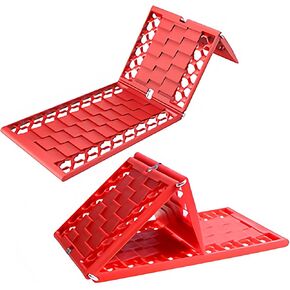 All-Weather Foldable Auto Traction Mat Tire Grip Aid, Self-rescue Off-road board, Anti-skid Pad, Ideal to Unstuck Your Car From Snow, Ice, Mud, and Sand (2-Pack)