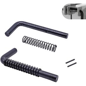 2 PCS Trailer Gate Pin ، L-Pin + SPRING + ROLL PIN KIT ، إكسسوارات تعديل المركبة TABE TANDER ، Universal لمعظم سيارات مقطورات GATE PARTS PIRS (أسود)