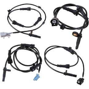 4pcs ABS SPEED SPEED SESSOR الخلفية اليمنى واليسرى لعام 2009 لنيسان مورانو 3.5L 2010 لنيسان مورانو 3.5L 2011 لنيسان مورانو 3.5L 2012 لنيسان مورانو 3.5L ABS ABS