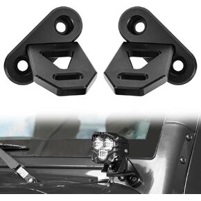 Brackets JK Light Mount Brackets 2PCS A-Pillar Windshield Behninge Light Mounting Brackets for LED RED Road Light LED LED Work Lights Hood Cowl Mount Brackets