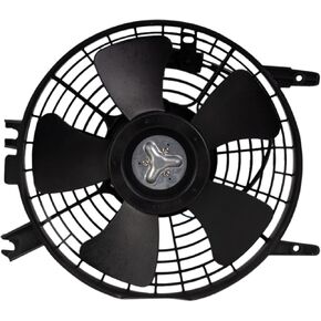 TRQ A/C Condenser Cooling Fan Assembly Compatible with 1996-1997 Geo Prizm Toyota Corolla TO3113105
