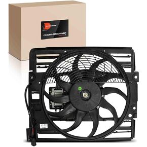 A-Premium A/C Condenser Fan Assembly Compatible with Select BMW Models - E38 Series 740i 740iL 750iL 1999-2001, E52 Series Z8 2000-2003 - Replace# 64506908024, 64546919053