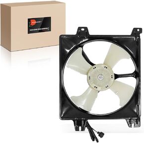 مجموعة مروحة مكثف A -premium A/C متوافقة مع نماذج Mitsubishi المختارة - Galant 1999-2004 - استبدال# MN121042 ، MR568430