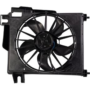 TRQ A/C Condenser Cooling Fan Assembly, 17 Inches, Compatible with 2002-2006 Dodge Ram 1500, 2500, 3500 Trucks
