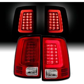 AKKON - لعام 2009-2018 DODGE RAM [نوع الهالوجين] أسود مدخن LED LID LUBE V2 LIGHT LIGHT