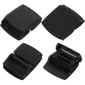4Pcs 38cm Black Plastic Belt Buckles, Nylon Canvas Web Belt Buckle Webbing Cam Buckle for 36mm to 38mm Wide Belt
