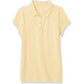 The Children's Place Girls' Uniform Pique Polo Pale Sun XL (14)