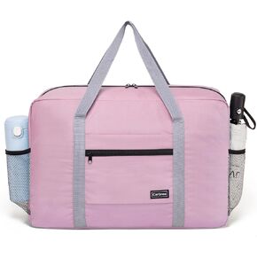 Personal Item Bag for Airlines - Foldable Travel Bag 18x14x8 Small Duffle Bag for Spirit Frontier Weekender Overnight - Black