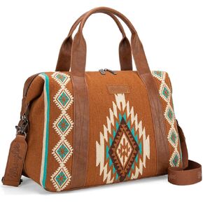 حقيبة Duffel Wrangler للنساء سفر كبير في أسبوع مصمم الأكياس النسيج تحمل الأكياس ، الأسود