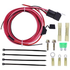 Electric Fuel Pump Relay Kit, Fuel Pump Wiring Harness Bypass 80 AMP Waterproof, Heavy Duty Long Wires Relay, Universal Fit 12V System P/N 30247