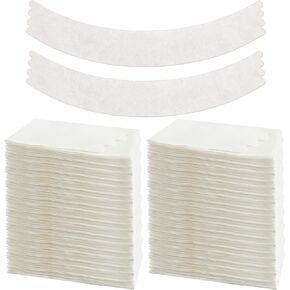 Neer 100 Pcs Tummy Liners for Sweat White Thin Cotton Fabric Belly Sweat Liners Plus Size Belly Pads for Skin