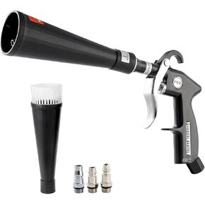 VEVOR Car Cleaning Gun, 6-9.2 Bar High-Pressure Air Blow Gun with 2 Set Nozzles, 360° Rotating Nozzle for Complete Cleaning, Quickly Blasts Dirt and Dust from Surface, Work with 1/4 NPT Air Compressor