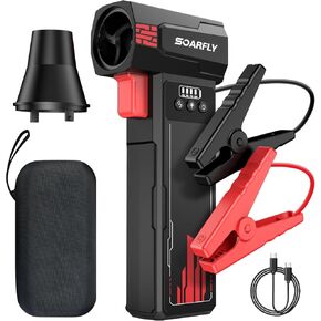 15000mA Car Dryer Air Blower Turbo Fan & 2000A UltraSafe Car Battery Jump Starter, Turbo Dryer, Cordless Leaf Blower