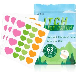 Itch Relief Patch 84pcs Anti Itch Stickers Nature Formula Hydrocolloid Fast Bite Itch Relief Chemical-Free & Safe for Kids Reduces Swelling Prevents Scratching Minimize Dark Marks 3 Sizes & 3 Colors