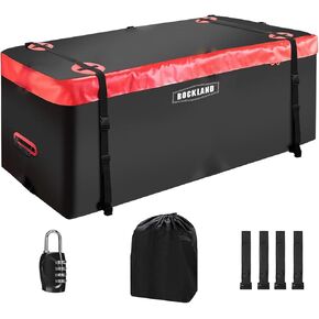 Rockland Soft Hitch Waterproof Cargo Carrier Bag, 14.5 cu. ft., 55" x 19" x 24", 100% Weather Resistant Storage with an Anti Theft Lock and 4 Safety Straps with Hooks for Cars, Trucks, SUVs