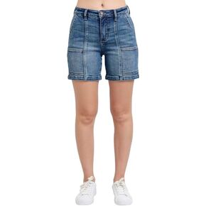 Judy Blue High Waist Utility Mid Length Shorts 150316