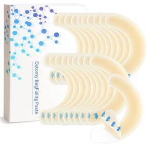20pcs لوازم فغر ، شرائط عوائق فغر ، شرائط شريط لاصقة مرنة لأكياس فغر القولون منحنية الشريط اللفائفي لحقيبة فغر stoma stoma