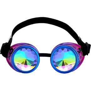 Lelinta Kaleidoscope Goggles Steampunk Goggles Glasses Halloween Costume Accessories for Cosplay Party