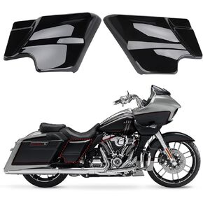 Pair of Side Cover Panels, Left Right Side fit for Harley Touring Models, Electra Glide, Street Glide, Road Glide, Road King, Ultra Classic 2009-2023 Gloss Black ABS Plastic