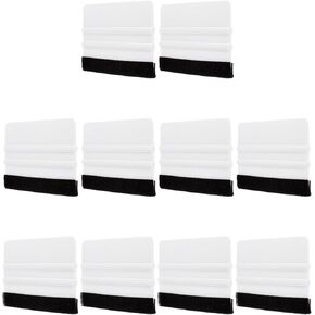 HARFINGTON 10pcs Vinyl Squeegee, Felt Edge Vinyl Wrap Decal Squeegee Tool, 4-Inch Car Vinyl Film Scraper Plastic Squeegee for Car Wrap, Sign Making, Window, Yellow, Rectangle