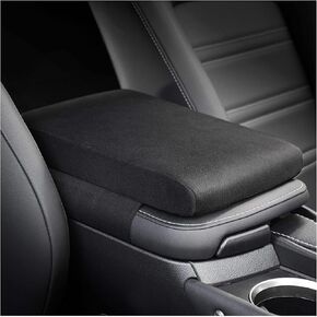 Car Armrest Cover - Memory Foam Center Console Cushion for Cars, Trucks, SUVs - Elbow Support & Protection (Black)