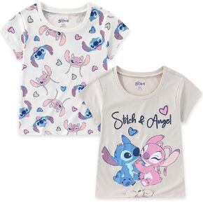 ديزني ليلو آند غرزة الفتيات 2 حزمة تي شيرت قصير الأكمام للأطفال الكبار in Kuwait