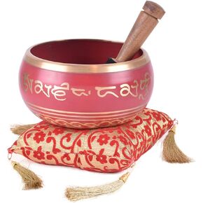 وعاء الغناء البوذي أناهاتا - تم ضبطه على شاكرا القلب الرابعة - نحاس عالي الجودة - 5 بوصات - مثالي للتأملات والأيورفيدا واليوجا (أخضر) in Kuwait