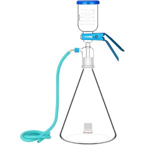 stonylab Glass Filtration Apparatus, Borosilicate Glass Vacuum Filtration Assembly Filter Kit with 2000 ml Filtering Flask and 300 ml Graduated Funnel in Kuwait