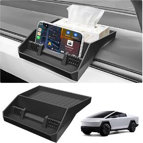 Tesla Cybertruck Hidden Screen Dash Storage Tray Cybertruck Center Center Organizer Dashboard خلف شاشة تخزين الحامل الأكثر أمانًا لتجنب الانحرافات إكسسوارات Cybertruck 2025 2024